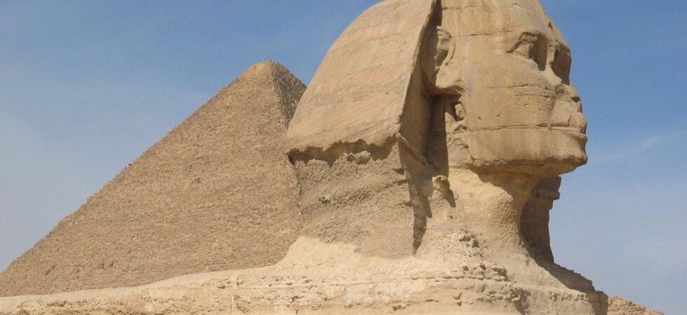 great sphinx and pyramid of giza egypt