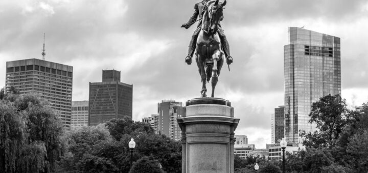 statue of george washington in boston public garden